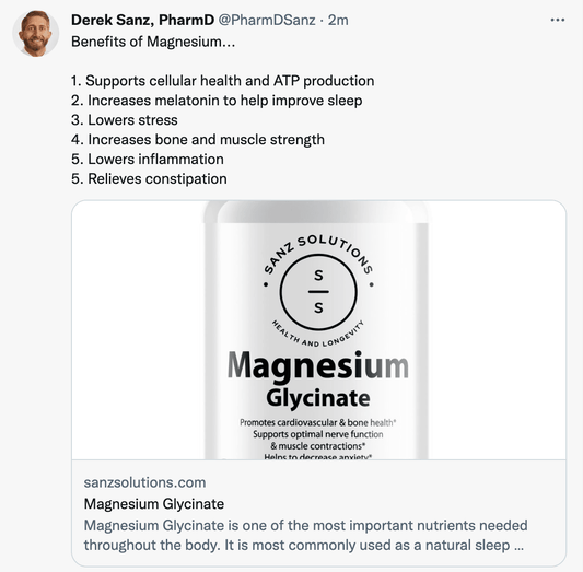 Why take a magnesium supplement? - Sanz Solutions Health and Longevity