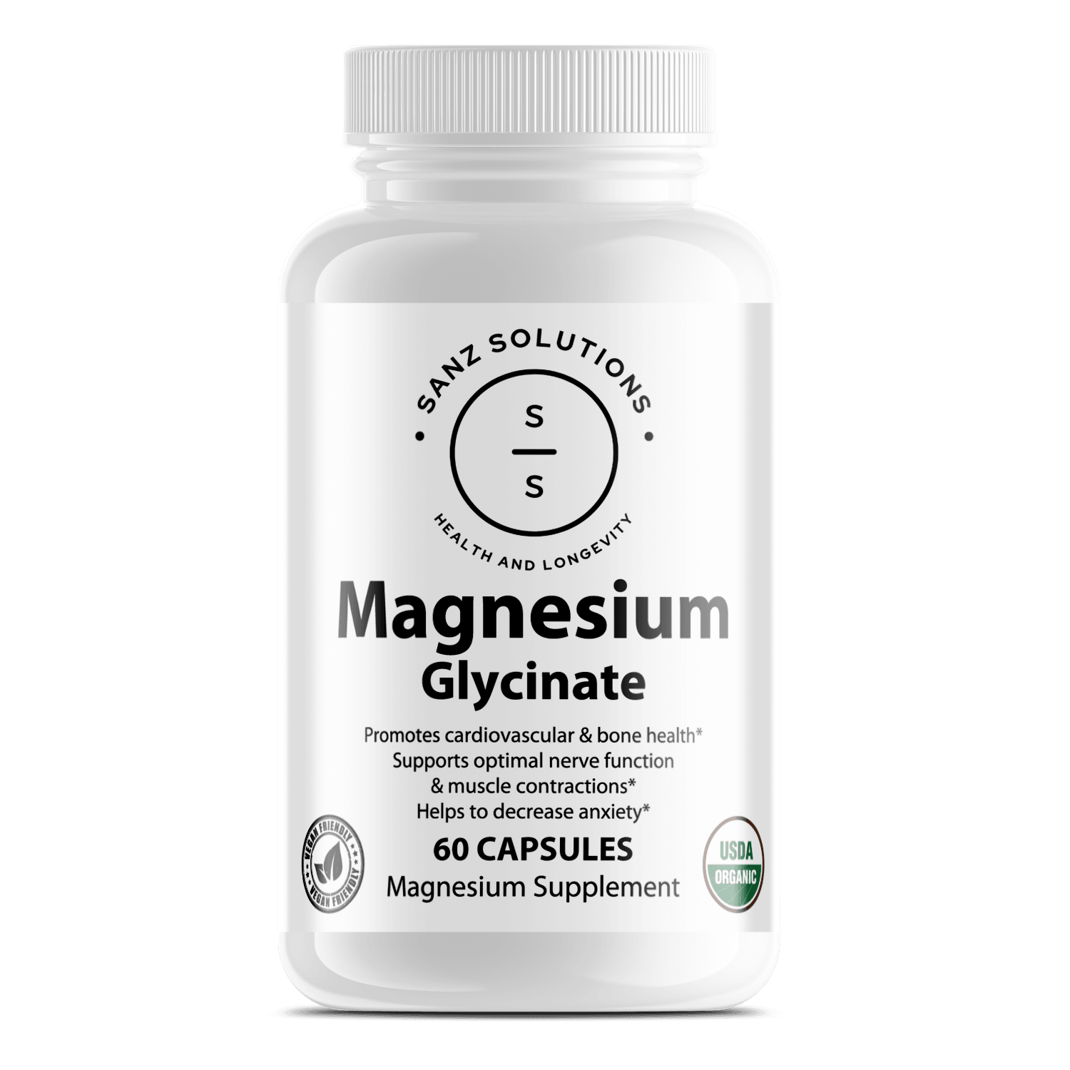 Magnesium Glycinate - Sanz Solutions Health and Longevity
